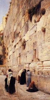 Gustav Bauernfiend : The Wailing Wall, Jerusalem